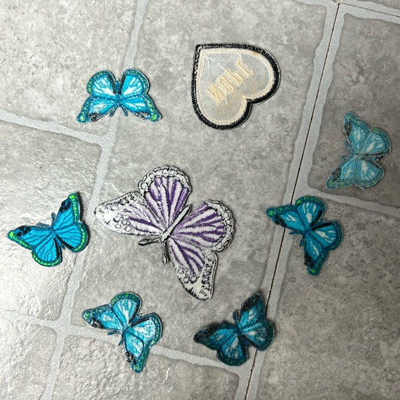 Patches set butterflies & heart “Nope” Patch Iron On 🆕 NEW - Picture 6 of 8